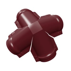 Четверник конька полукруглого 0,5 Satin с пленкой RAL 3005 красное вино