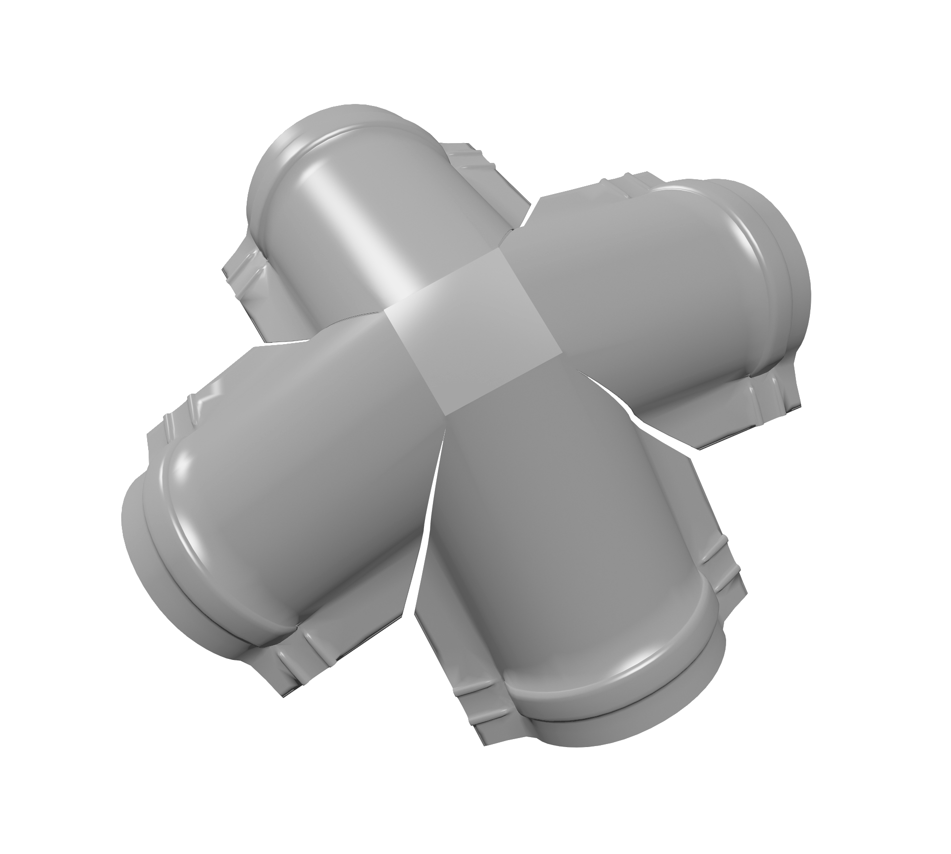 Четверник конька полукруглого 0,5 Satin с пленкой RAL 7004 сигнальный серый