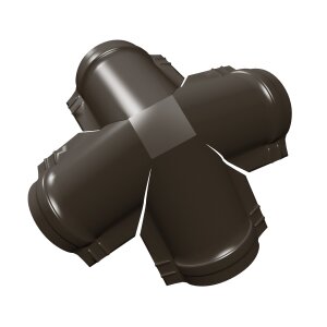 Четверник конька полукруглого 0,5 Satin с пленкой RR 32 темно-коричневый