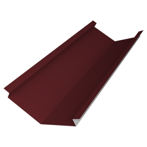 Планка ендовы нижней для композитной черепицы 140х140 0,5 Satin с пленкой RAL 3005 красное вино (2м)