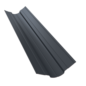 Планка ендовы верхней фигурной 70x70 0,4 PE-Double с пленкой RAL 7024 мокрый асфальт (3м)