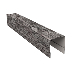 Планка боковая для забора из сайдинга (Блок-хаус new) 0,45 Print Elite Fine Stone TwinColor (3м)