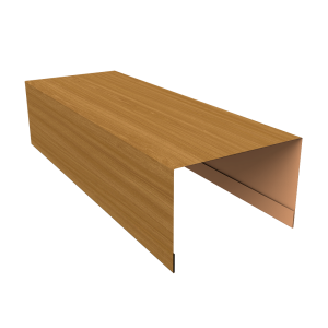 Крышка для забора из сайдинга (Квадро брус, Вертикаль) 0,45 Print Elite Honey Wood TwinColor (3м)