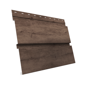 Софит металлический Квадро Брус без перфорации 0,45 Print Premium с пленкой Almond Wood Fresh