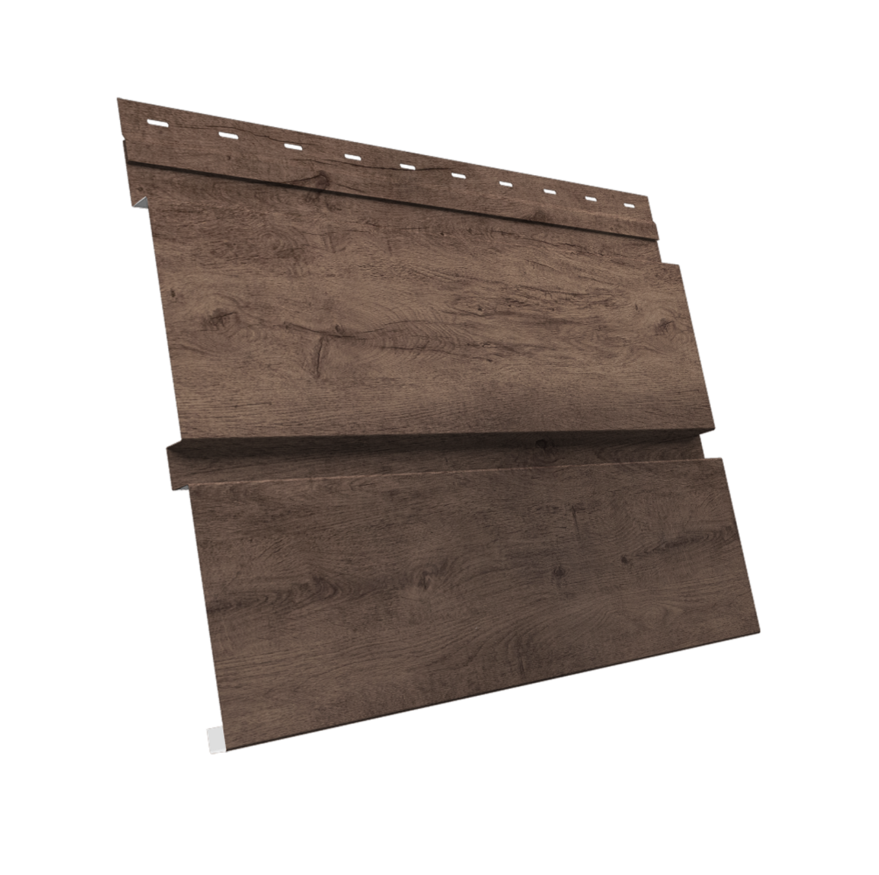 Софит металлический Квадро Брус без перфорации 0,45 Print Premium с пленкой Almond Wood Fresh