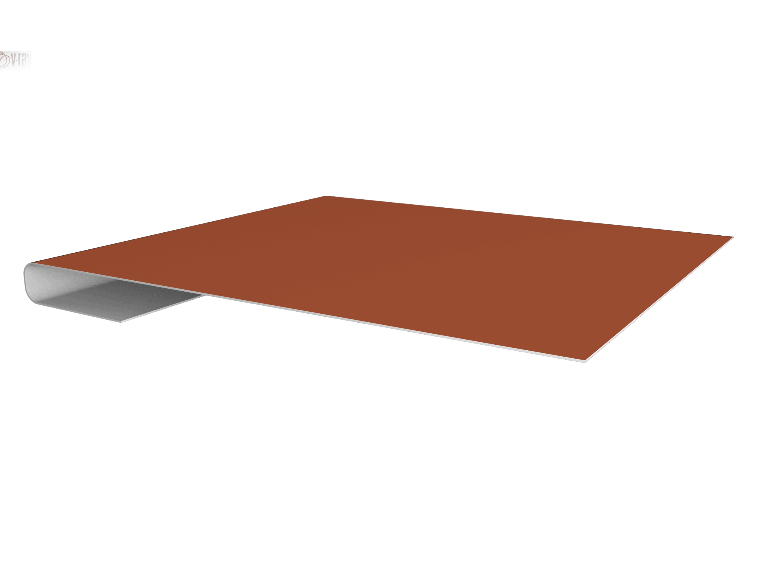 Планка завершающая 0,5 Satin Matt RAL 8004 терракота (3м)