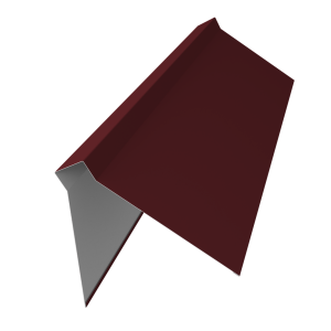 Планка конька плоского 220х50х220 0,45 Drap RAL 3005 красное вино (3м)