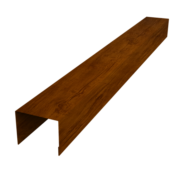Крышка для забора жалюзи Palermo 0,45 Print-double Premium Golden Wood Intense F (3м)
