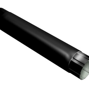 Труба круглая соединительная GL PE 90 мм 1 м RAL 9005 черный
