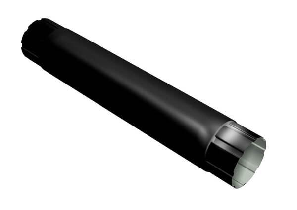 Труба круглая соединительная GL PE 90 мм 1 м RAL 9005 черный