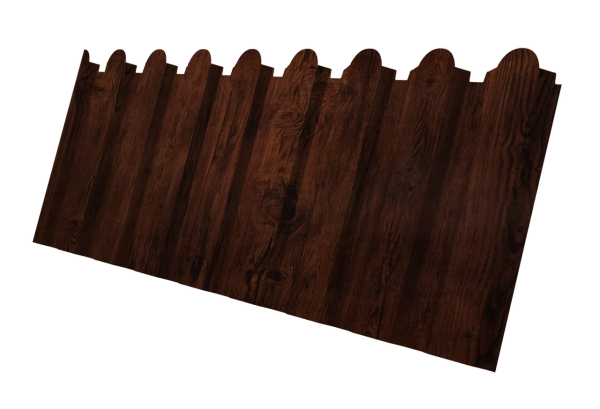 Профнастил С20A фигурный 0,45 Print Premium Cherry Wood Fresh TwinColor