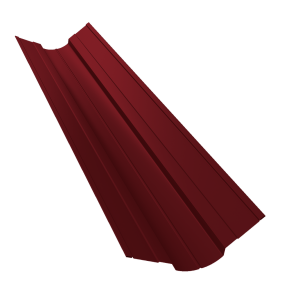 Планка ендовы верхней фигурной 70x70 0,45 Drap TR RAL 3005 красное вино (3м)