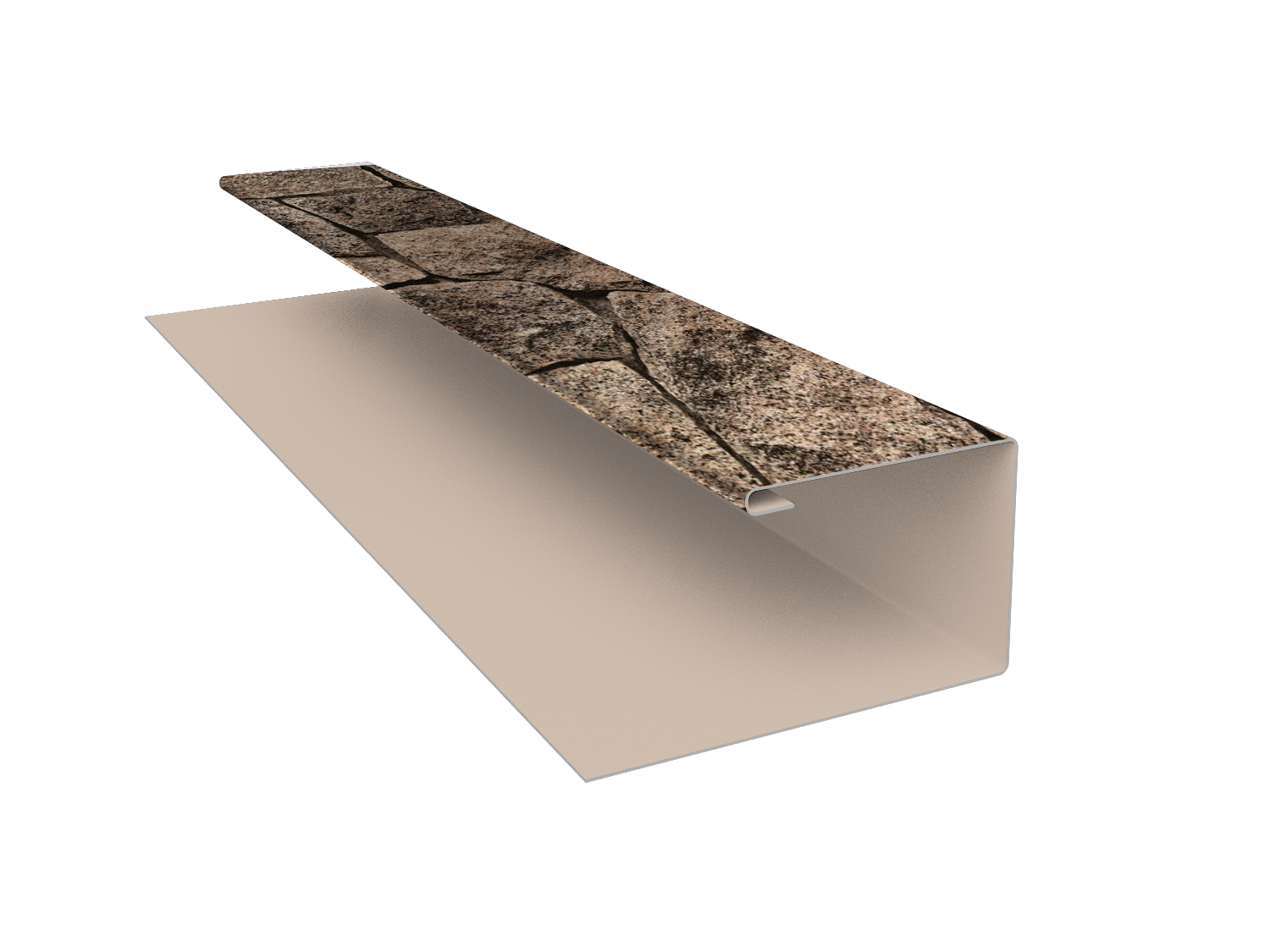 Планка П-образная Блок-Хаус new Grand Line 0,45 Print Elite King Stone TwinColor (3м)
