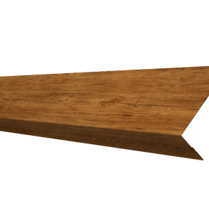 Ламель лицевая 50 забора жалюзи Texas 0,45 Print Elite с пленкой Golden Wood TwinColor