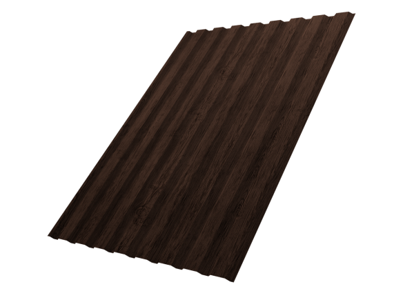 Профнастил С20A 0,4 Print Premium с пленкой Antique Wood TwinColor