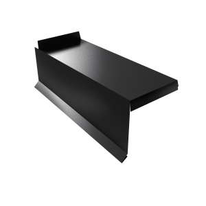 Планка торцевая сегментная Квадро профи Левая 0,5 Velur X RAL 9005 черный