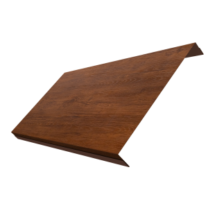 Ламель обратная 200 забора жалюзи Texas 0,45 Print Elite с пленкой Golden Wood TwinColor