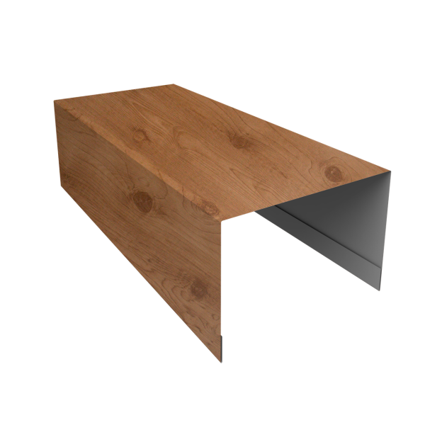Крышка для забора из сайдинга ЭкоБрус 0,45 Print Premium Pine Wood Fresh (2,5м)