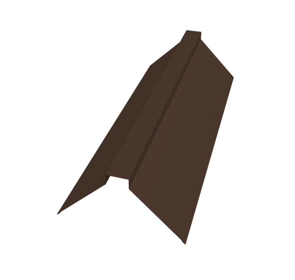 Планка конька плоского 115х30х115 0,5 Atlas X с пленкой RAL 8017 шоколад (3м)