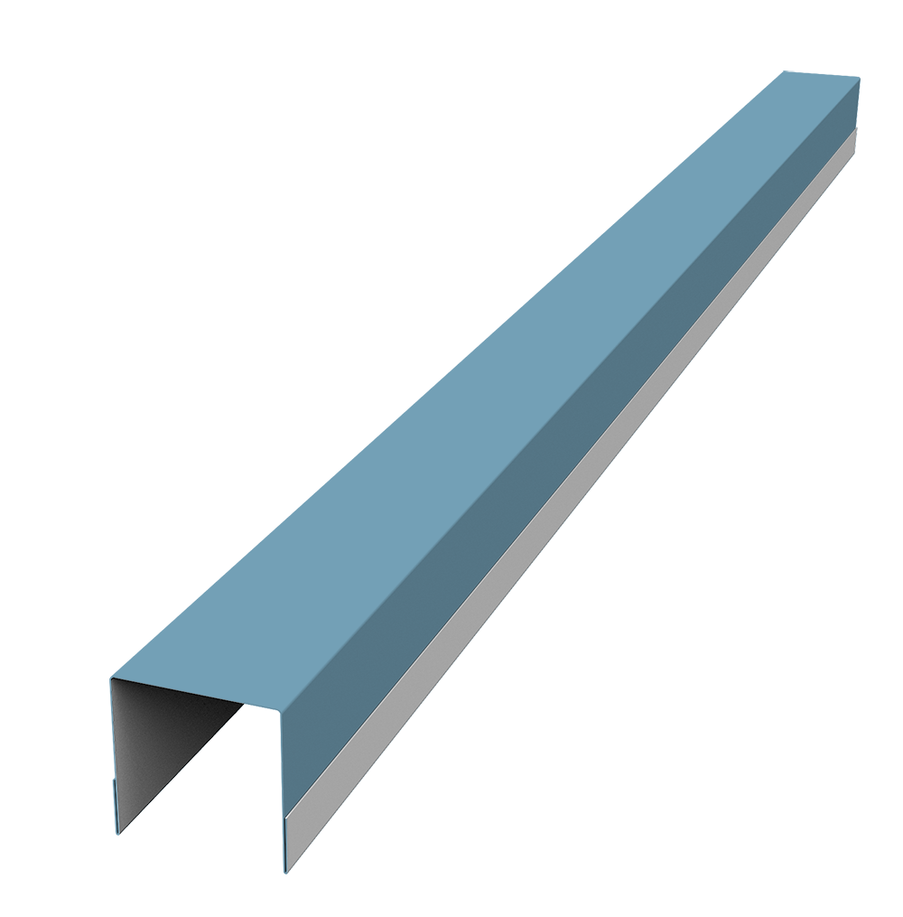 Планка вертикальная обратная для забора жалюзи Palermo 0,45 Drap TX RAL 5024 пастельно-синий (2,5м)