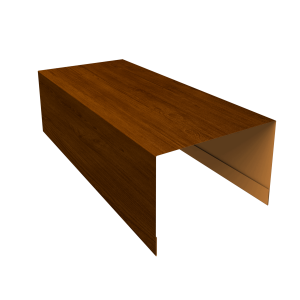 Крышка для забора из сайдинга ЭкоБрус 0,45 Print Premium Golden Wood Intense FTC (3м)