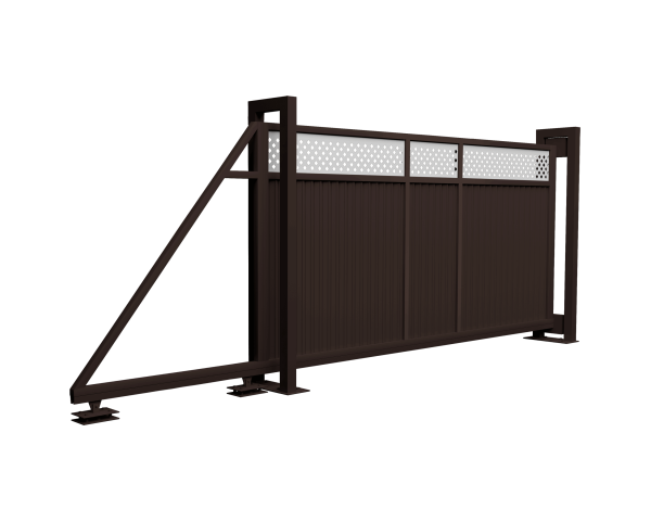 Ворота откатные Estet Plus 2,0х4,5 RAL RR 32/1013