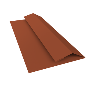 Планка финишная Блок-Хаус new Grand Line 0,5 Velur X RAL 8004 терракота (3м)