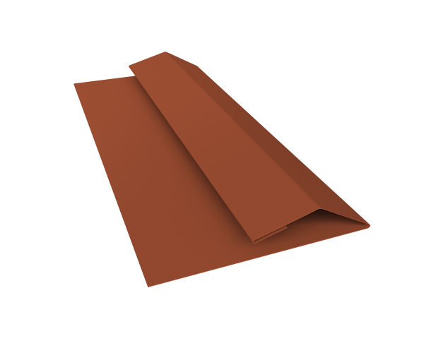 Планка финишная Блок-Хаус new Grand Line 0,5 Velur X RAL 8004 терракота (3м)