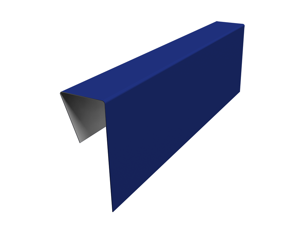 Планка приемная оконная фибросайдинга 0,45 PE с пленкой RAL 5002 ультрамариново-синий (2м)