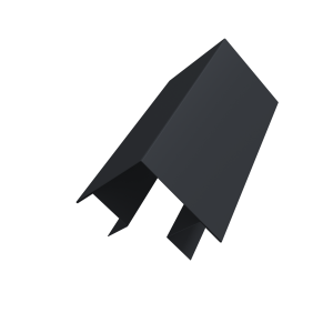 Угол внешний сложный Кликфальц Pro 0,45 PE-Double с пленкой RAL 7024 мокрый асфальт (3м)