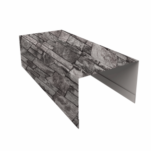 Крышка для забора из сайдинга ЭкоБрус 0,45 Print Elite Fine Stone TwinColor (3м)