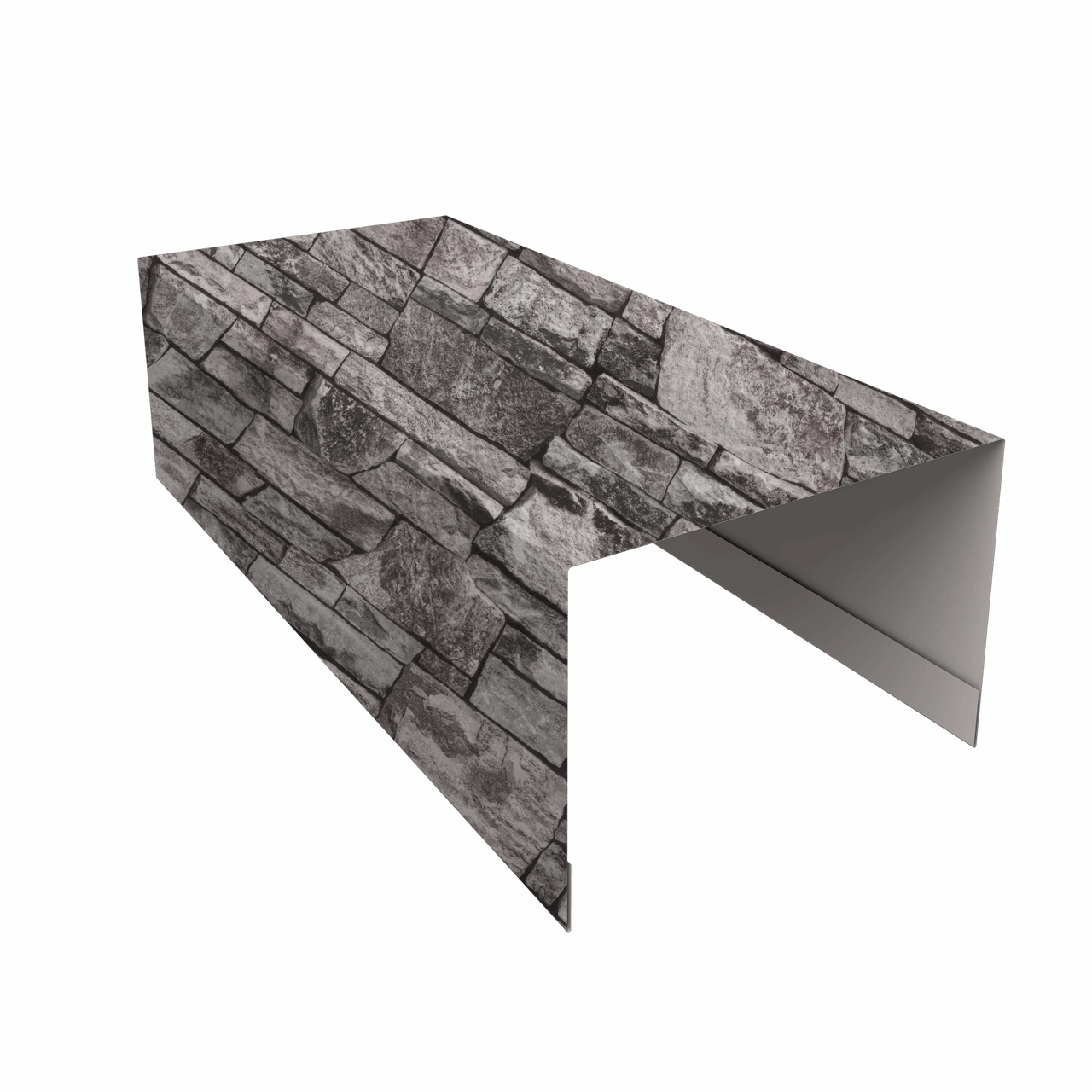 Крышка для забора из сайдинга ЭкоБрус 0,45 Print Elite Fine Stone TwinColor (3м)