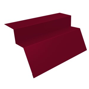 Планка карнизная для металлочерепицы квинта Uno 0,45 PE с пленкой RAL 3003 рубиново-красный (3м)