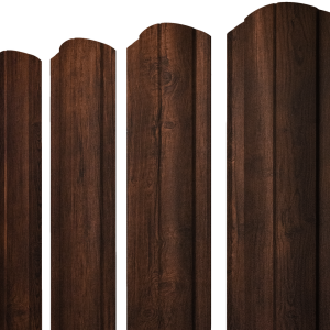 Штакетник Круглый фигурный 0,45 Print Premium Cherry Wood Dark FTC