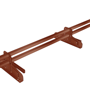 Снегозадержатель трубчатый под фальц Premium 45х25 RAL 8004 (3м)ОЦ