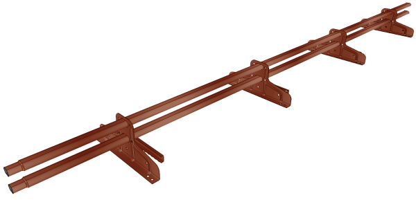 Снегозадержатель трубчатый под фальц Premium 45х25 RAL 8004 (3м)ОЦ