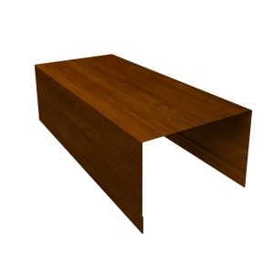Крышка для забора из сайдинга ЭкоБрус 0,45 Print-double Premium Golden Wood Intense F (2,5м)