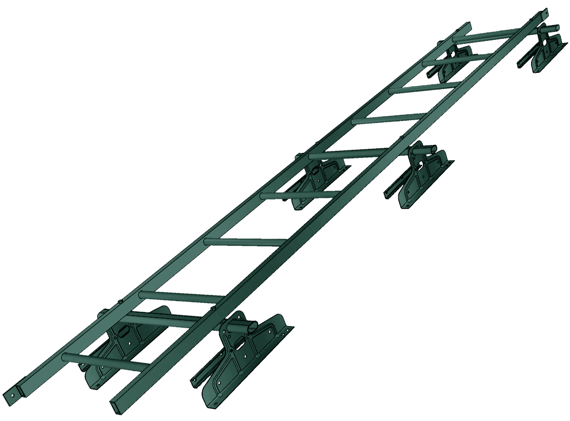 Лестница кровельная под фальц RAL 6005 (3м)