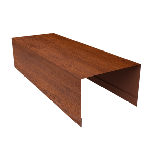 Крышка для забора из сайдинга (Квадро брус, Вертикаль) 0,45 Print Premium Golden Wood Fresh TwinColor (2,54м)