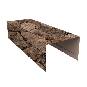 Крышка для забора из сайдинга (Квадро брус, Вертикаль) 0,45 Print Elite King Stone TwinColor (3м)