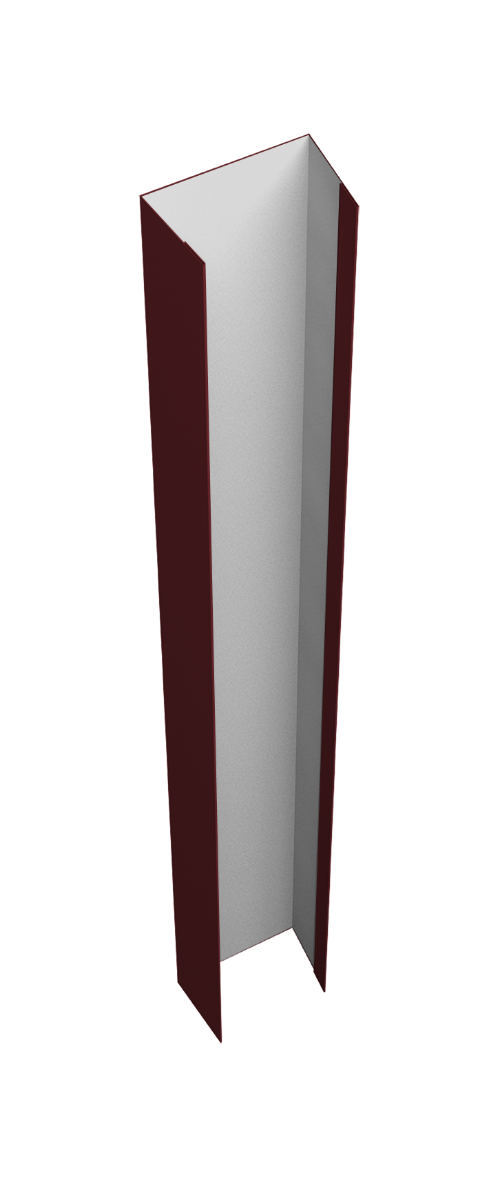 Крепежная планка верхняя Texas 0,5 Satin Matt RAL 3005 красное вино (2,5м)