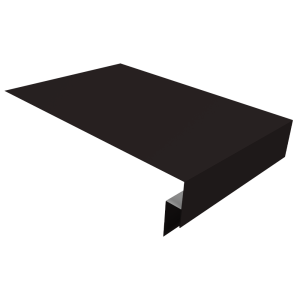 Планка околооконная сложная 250х50х12 (j-фаска) 0,5 Satin с пленкой RAL 9005 черный (3м)