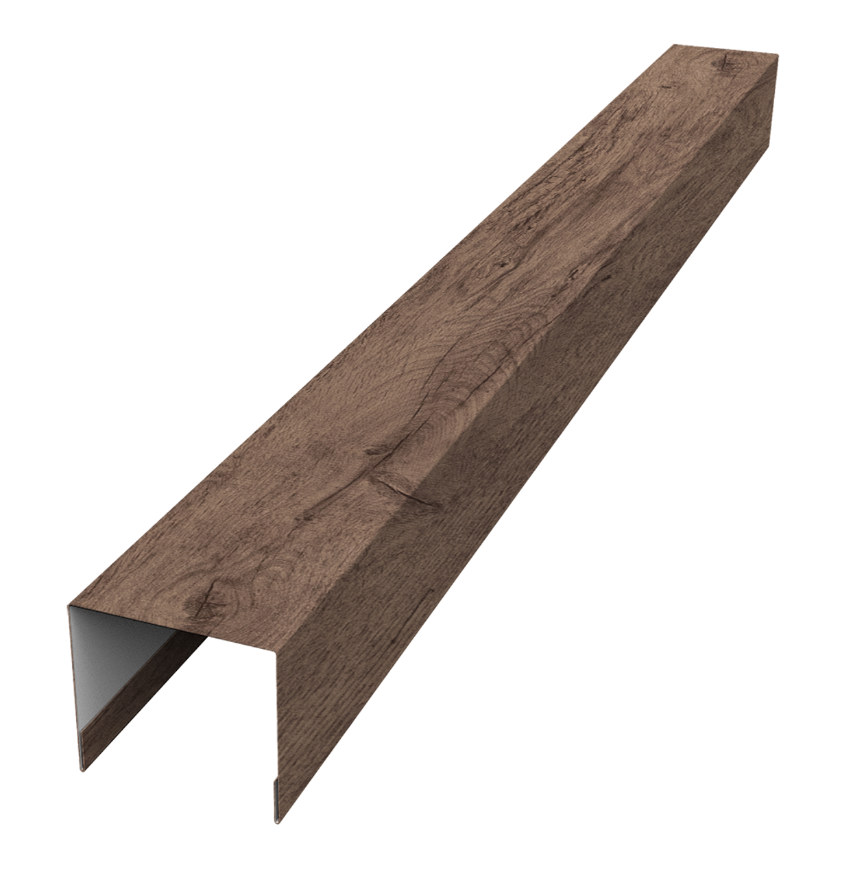 Стойка боковая крепежная для забора жалюзи Palermo 0,45 Print Premium Almond Wood Fresh (1,8м)