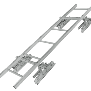 Лестница кровельная под фальц RAL 9006 (1,92м)