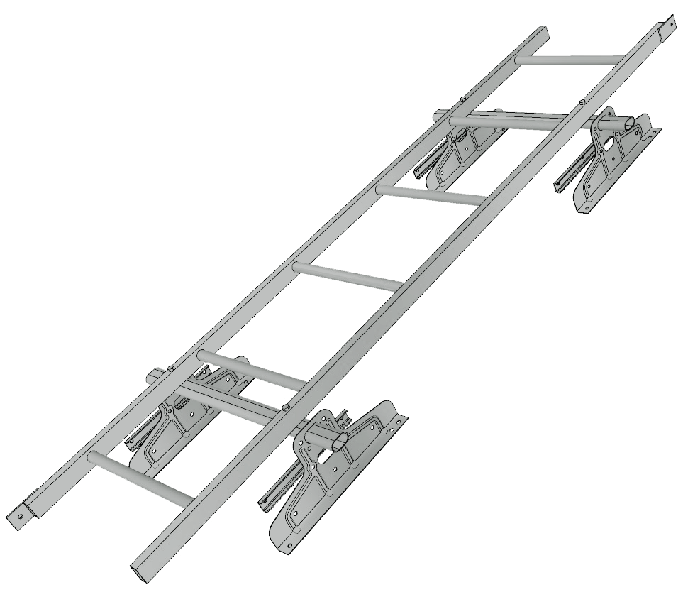Лестница кровельная под фальц RAL 9006 (1,92м)