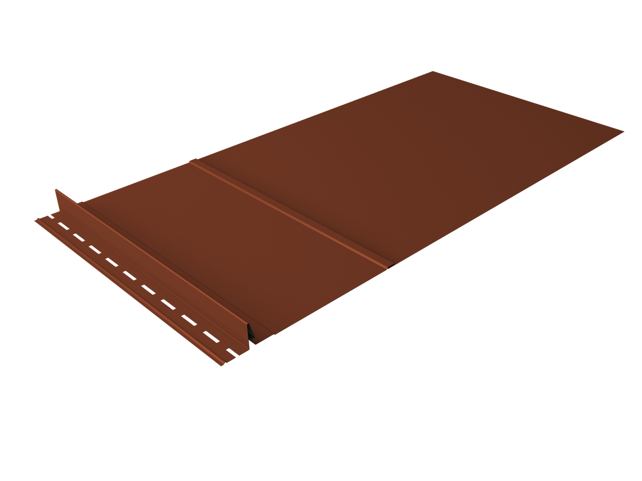 Элемент обхода Кликфальц Pro левый 0,5 Satin RAL 8004 терракота