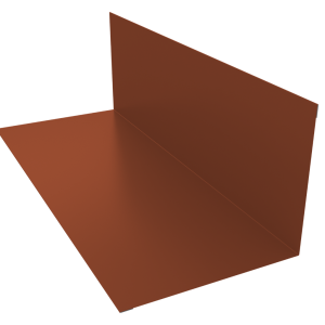 Планка примыкания 130х160мм 0,5 Satin с пленкой RAL 8004 терракота (3м)