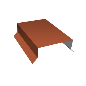 Парапетная крышка прямая 100мм 0,5 Satin Matt RAL 8004 терракота (2,5м)