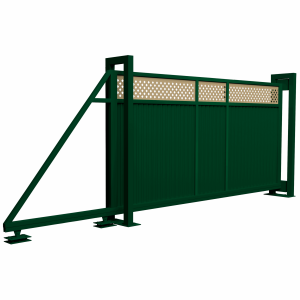 Ворота откатные Estet Plus 2,4х4,5 RAL 6005/1014