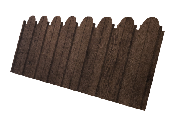 Профнастил C10B фигурный 0,45 Print Elite Antique Wood TwinColor